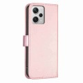 For Xiaomi Redmi Note 12 Pro+ 5G Global Four-leaf Embossed Leather Phone Case(Pink)