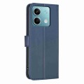 For Xiaomi Redmi Note 13 Four-leaf Embossed Leather Phone Case(Blue)