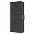 For Xiaomi Redmi Note 13 Four-leaf Embossed Leather Phone Case(Black)