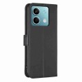 For Xiaomi Redmi Note 13 Four-leaf Embossed Leather Phone Case(Black)
