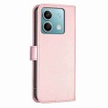 For Xiaomi Redmi Note 13 Four-leaf Embossed Leather Phone Case(Pink)