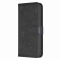 For Xiaomi Mi 11 Lite Four-leaf Embossed Leather Phone Case(Black)