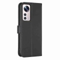 For Xiaomi 12 Lite Four-leaf Embossed Leather Phone Case(Black)
