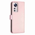 For Xiaomi 12 Lite Four-leaf Embossed Leather Phone Case(Pink)