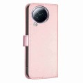 For Xiaomi Civi 3 5G Four-leaf Embossed Leather Phone Case(Pink)
