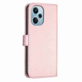 For Xiaomi Poco F5 5G Four-leaf Embossed Leather Phone Case(Pink)