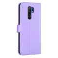 For Xiaomi Redmi 9 Four-leaf Embossed Leather Phone Case(Purple)