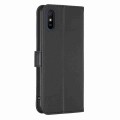 For Xiaomi Redmi 9A Four-leaf Embossed Leather Phone Case(Black)