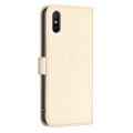For Xiaomi Redmi 9A Four-leaf Embossed Leather Phone Case(Gold)