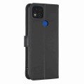 For Xiaomi Redmi 9C / 10A Four-leaf Embossed Leather Phone Case(Black)