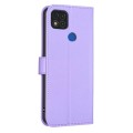 For Xiaomi Redmi 9C / 10A Four-leaf Embossed Leather Phone Case(Purple)