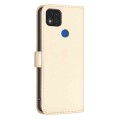 For Xiaomi Redmi 9C / 10A Four-leaf Embossed Leather Phone Case(Gold)