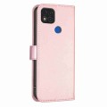 For Xiaomi Redmi 9C / 10A Four-leaf Embossed Leather Phone Case(Pink)
