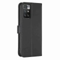 For Xiaomi Redmi 10 / Note 11 4G Four-leaf Embossed Leather Phone Case(Black)