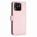 For Xiaomi Redmi 10C Four-leaf Embossed Leather Phone Case(Pink)