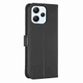 For Xiaomi Redmi 12 4G Four-leaf Embossed Leather Phone Case(Black)