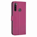 For Xiaomi Redmi Note 8 Four-leaf Embossed Leather Phone Case(Rose Red)