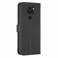 For Xiaomi Redmi Note 9 Four-leaf Embossed Leather Phone Case(Black)