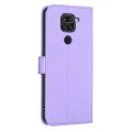 For Xiaomi Redmi Note 9 Four-leaf Embossed Leather Phone Case(Purple)