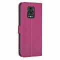 For Xiaomi Redmi Note 9 Pro Max Four-leaf Embossed Leather Phone Case(Rose Red)
