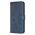 For Xiaomi Redmi Note 13 Pro 4G Global Four-leaf Embossed Leather Phone Case(Blue)