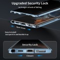 For Samsung Galaxy S24 Ultra 5G Anti-peeping Magnetic Double-sided Tempered Glass Phone Case(Silver)