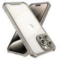 For iPhone 15 Plus Shockproof Acrylic Phone Case with Lens Glass Film(Grey)