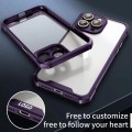 For iPhone 15 Plus Shockproof Acrylic Phone Case with Lens Glass Film(Purple)