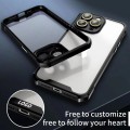 For iPhone 14 Pro Shockproof Acrylic Phone Case with Lens Glass Film(Black)