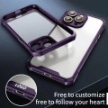 For iPhone 14 Pro Shockproof Acrylic Phone Case with Lens Glass Film(Purple)