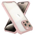 For iPhone 13 Pro Max Shockproof Acrylic Phone Case with Lens Glass Film(Pink)