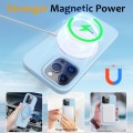 For iPhone 12 Pro Max MagSafe Magnetic Liquid Silicone Phone Case with Ring Holder(Sky Blue)