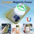 For iPhone 12 Pro Max MagSafe Magnetic Liquid Silicone Phone Case with Ring Holder(Willow Green)
