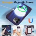 For iPhone 12 Pro MagSafe Magnetic Liquid Silicone Phone Case with Ring Holder(Purple)