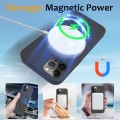 For iPhone 12 Pro MagSafe Magnetic Liquid Silicone Phone Case with Ring Holder(Carbon Black)
