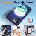 For iPhone 12 Pro MagSafe Magnetic Liquid Silicone Phone Case with Ring Holder(Midnight Blue)