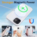 For iPhone 12 MagSafe Magnetic Liquid Silicone Phone Case with Ring Holder(White)