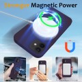 For iPhone 12 MagSafe Magnetic Liquid Silicone Phone Case with Ring Holder(Purple)