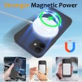 For iPhone 12 MagSafe Magnetic Liquid Silicone Phone Case with Ring Holder(Carbon Black)