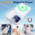 For iPhone 13 Pro Max MagSafe Magnetic Liquid Silicone Phone Case with Ring Holder(White)