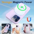 For iPhone 13 Pro MagSafe Magnetic Liquid Silicone Phone Case with Ring Holder(Lilac Purple)