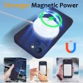 For iPhone 13 MagSafe Magnetic Liquid Silicone Phone Case with Ring Holder(Midnight Blue)