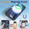 For iPhone 14 Pro Max MagSafe Magnetic Liquid Silicone Phone Case with Ring Holder(Carbon Black)