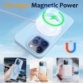 For iPhone 14 Pro MagSafe Magnetic Liquid Silicone Phone Case with Ring Holder(Sky Blue)