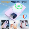 For iPhone 14 Pro MagSafe Magnetic Liquid Silicone Phone Case with Ring Holder(Lilac Purple)