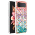 For Samsung Galaxy Z Flip3 5G Electroplating IMD TPU Phone Case(Colorful Scales)
