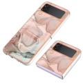 For Samsung Galaxy Z Flip3 5G Electroplating Marble Dual-side IMD Phone Case(Rose Gold 015)