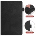 For iPad Pro 12.9 2022 / 2021 / 2020 Life Tree Series Horizontal Flip Leather Tablet Case(Black)