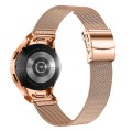 For Samsung Galaxy Watch 6 Quick Release Button Turtle Buckle Milan Watch Band(Rose Gold)