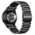 For Samsung Galaxy Watch 6 Quick Release Button Three-bead Stainless Steel Watch Band(Black)